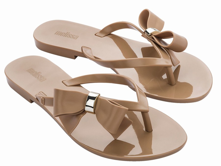 Chanclas Melissa Harmonic Sweet Bow Mujer - Marrones - Argentina KAW-158902